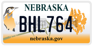 BHL764  license plate in NE