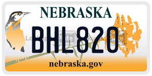 BHL820  license plate in NE