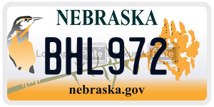 BHL972  license plate in NE