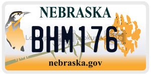 BHM176  license plate in NE