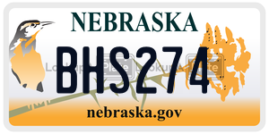 BHS274  license plate in NE