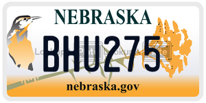 BHU275  license plate in NE