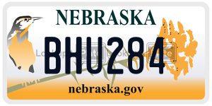 BHU284  license plate in NE