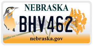 BHV462  license plate in NE