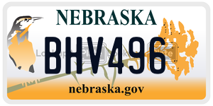 BHV496  license plate in NE