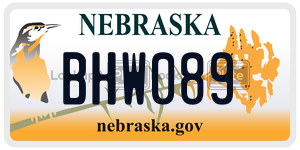BHW089  license plate in NE