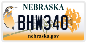 BHW340  license plate in NE