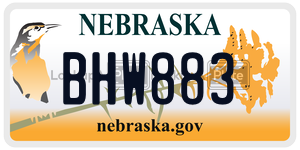 BHW883  license plate in NE