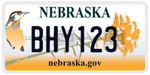 BHY123  license plate in NE
