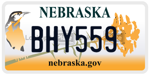 BHY559  license plate in NE
