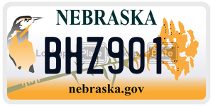 BHZ901  license plate in NE