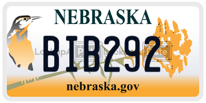 BIB292  license plate in NE