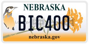 BIC400  license plate in NE