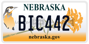 BIC442  license plate in NE