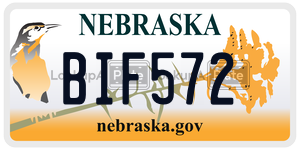 BIF572  license plate in NE