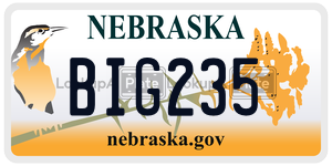 BIG235  license plate in NE