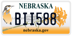 BII588  license plate in NE