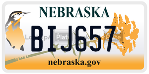 BIJ657  license plate in NE