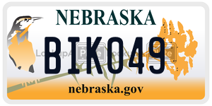 BIK049  license plate in NE