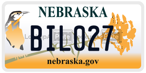 BIL027  license plate in NE