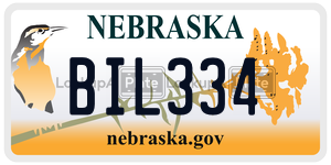 BIL334  license plate in NE