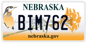 BIM762  license plate in NE