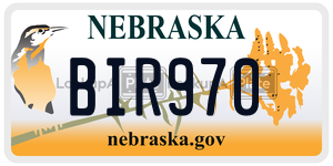 BIR970  license plate in NE