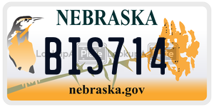 BIS714  license plate in NE