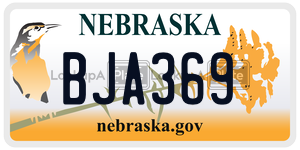 BJA369  license plate in NE