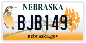 BJB149  license plate in NE