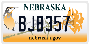 BJB357  license plate in NE