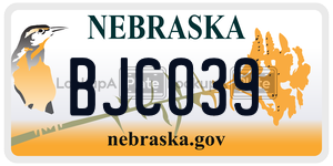 BJC039  license plate in NE
