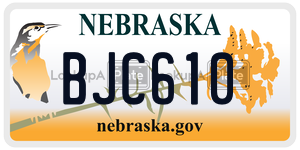 BJC610  license plate in NE