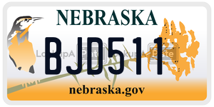 BJD511  license plate in NE