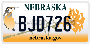 BJD726  license plate in NE