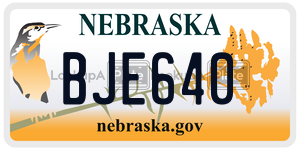 BJE640  license plate in NE