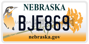 BJE869  license plate in NE