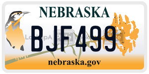 BJF499  license plate in NE