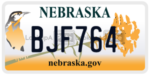 BJF764  license plate in NE