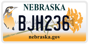 BJH236  license plate in NE