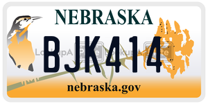 BJK414  license plate in NE
