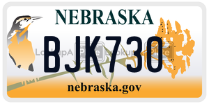 BJK730  license plate in NE
