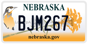 BJM267  license plate in NE