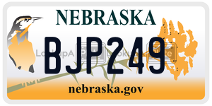 BJP249  license plate in NE