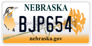 BJP654  license plate in NE