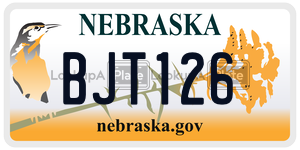 BJT126  license plate in NE