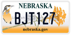 BJT127  license plate in NE