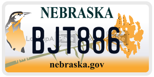 BJT886  license plate in NE