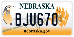 BJU670  license plate in NE