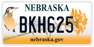 BKH625  license plate in NE